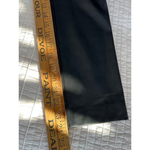 Rebecca Taylor Black Vegan Leather Ankle Pants - Women's Size 0 - Picture 11 of 11